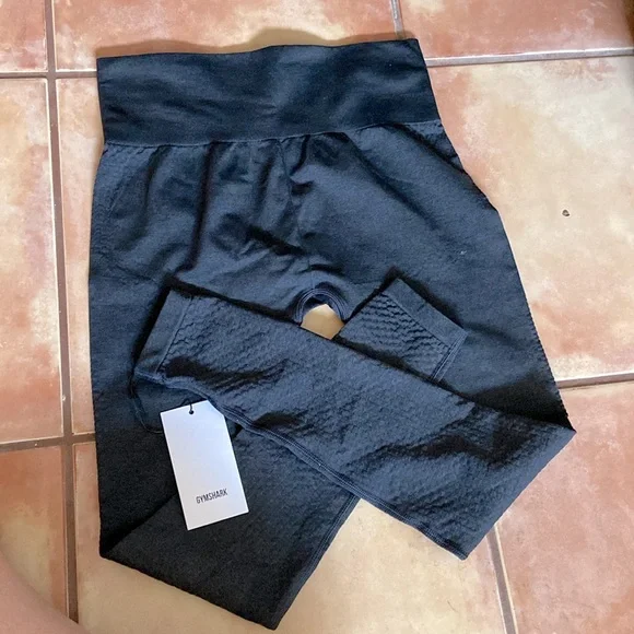 NWT Gymshark Vital Black Marl Seamless Leggings - Picture 5 of 5